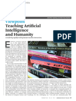 Viewpoint: Teaching Artificial Intelligence and Humanity