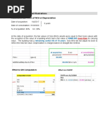 Tutorial 4 - Additional Illustrations Illustration 1a - FVA of NCA ST Depreciation