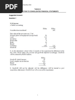 Tutorial 4 Introduction To Consolidated Financial Statements Suggested Answers