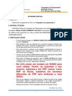 Atividade Prática de Linguagem C com 5 Exercícios