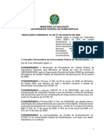 Calendário Letivo 2020/1 da UFR oferta disciplinas remotas