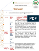 ACTIVIDAD ARTICULO DE OPINION COMPRENSION Sesion 11