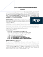 Contrato de Servicio de Alquiler de Maquinaria Pesada Retroexcabadora Gomez