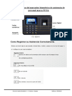 Manual de Uso Del Marcador Biométrico de Asistencia de Personal Marca 5YOA
