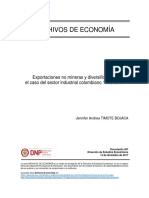 Exportaciones No Mineras y Diversificacion, El Caso Del Sector Industrial Colombiano 1996 2016 PDF