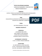 Evaluación de Un Proyecto de Inversión de Supermanzana en El Municipio de Querétaro, Querétaro Te-10583 PDF