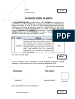 Modelo de Declaracion Jurada Firmada Por El Que Presta El Servicio y El Director