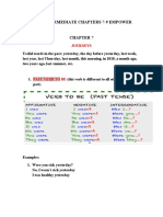 ENGLISH INTERMEDIATE CHAPTERS 7-9 EMPOWER