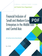 Financial Inclusion of Small and Medium-Sized Enterprises in The Middle East and Central Asia