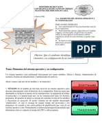 Objetivo: Que El Estudiante Identifique Los Diferentes Elementos y Su Configuración de Un Sistema Operativo