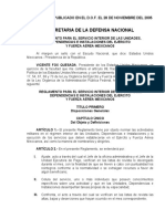 REGLAMENTO PARA EL SERVICIO INTERIOR DE LAS UNIDADES, DEPEND