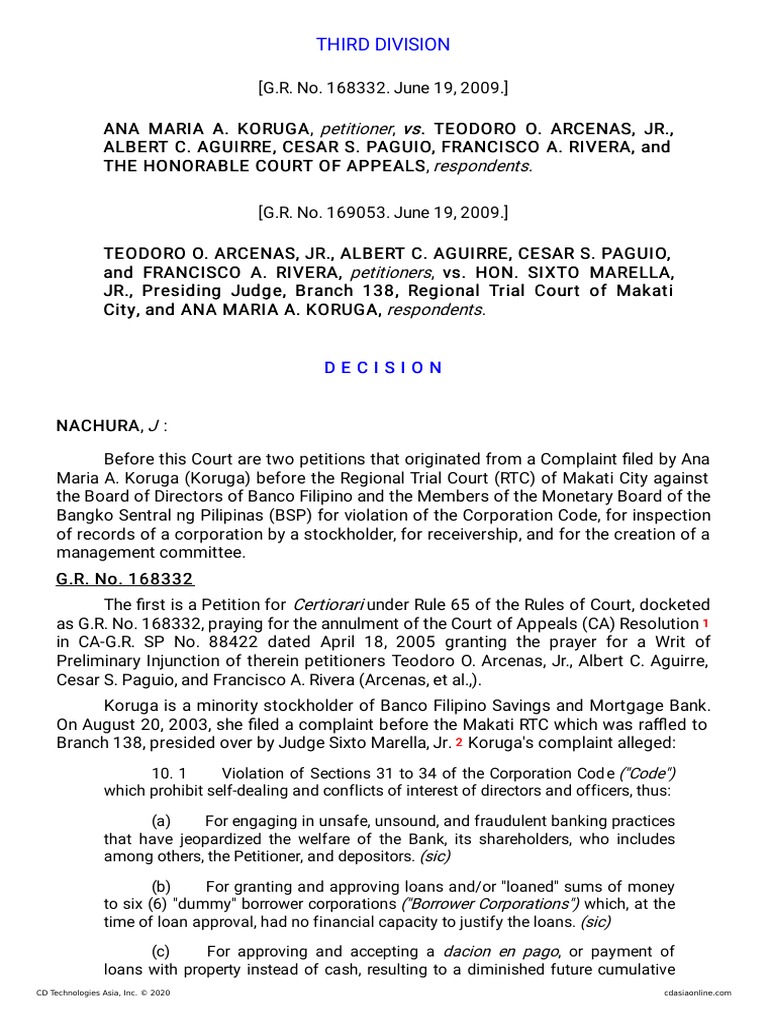 Interlocking Directors Koruga v. Arcenas Jr. PDF