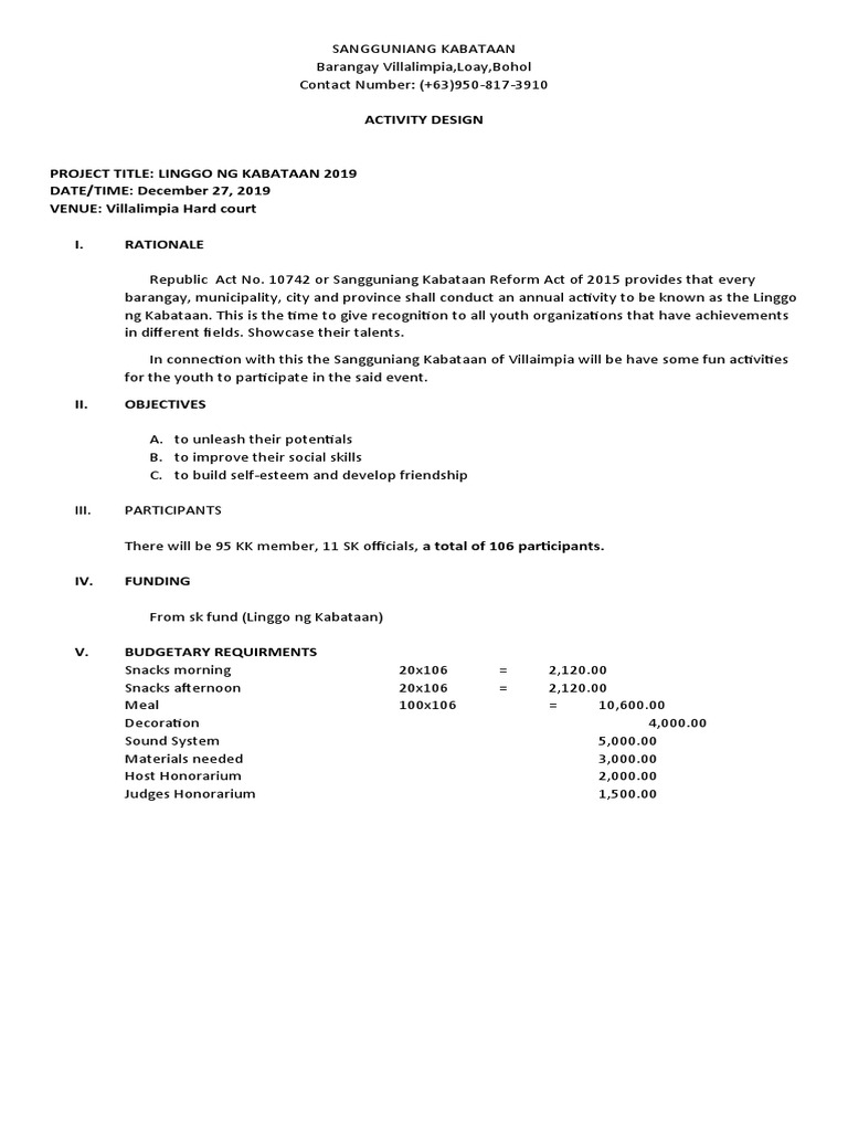 SK Activty Design | PDF