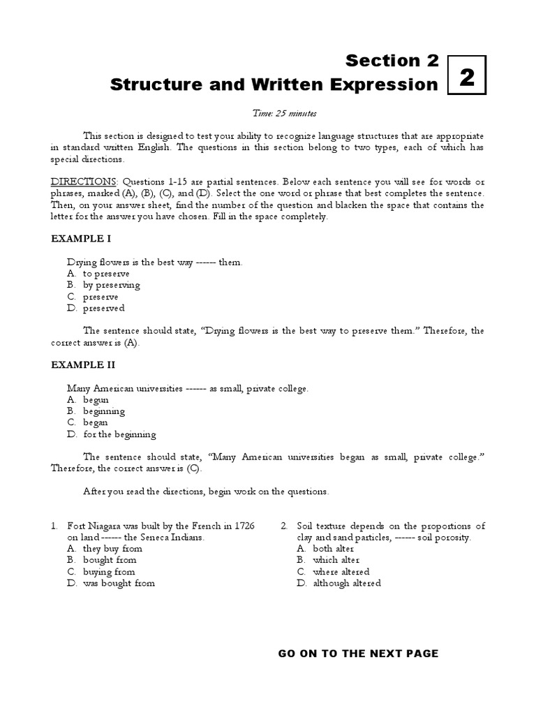 Section 2 structure and written expression example i pdf soil phrase