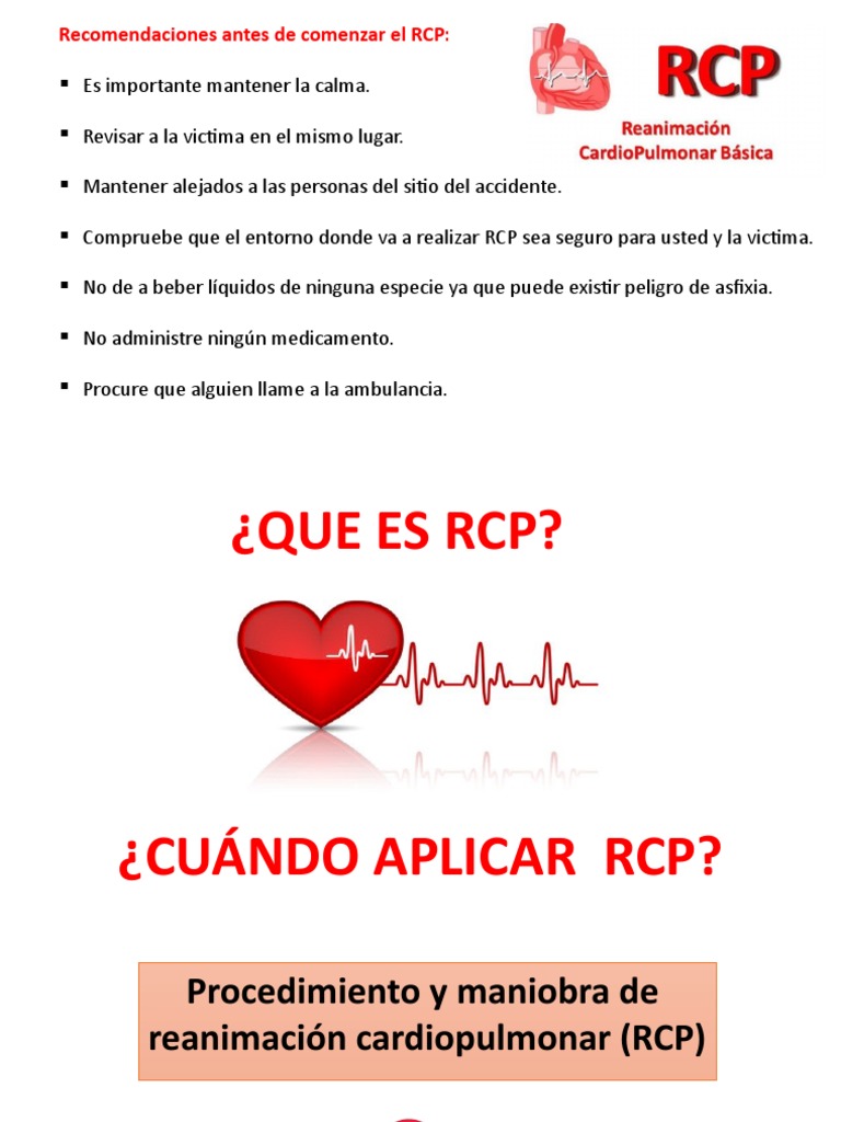 Guía Básica de RCP y Procedimientos | PDF | Relaciones personales ...