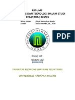 Resume Aspek Teknis Dan Teknologi Dalam Studi Kelayakan Bisnis