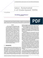 Automated generation of code-based YARA rules