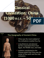 Classical Civilization: China (1000 - 500) : B.C.E. C.E