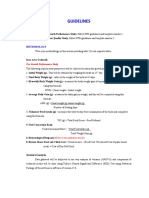 Growth and Meat Quality Study Guidelines