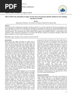 Effect of PH On The Adsorption of Copper PDF