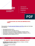 Semana 6 Tipos de Empresas Proyecto de Empresa PDF