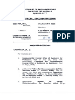 Special Second Division: Republic of The Philippines Court of Tax Appeals Quezon City