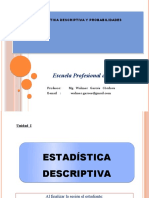 Escuela Profesional De: Estadística Descriptiva Y Probabilidades Estadística Descriptiva Y Probabilidades