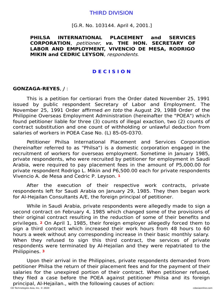Analysis of a Labor Case Involving Claims of Illegal Contract Changes