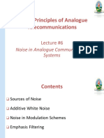 TE331: Principles of Analogue Telecommunications: Noise in Analogue Communication Systems