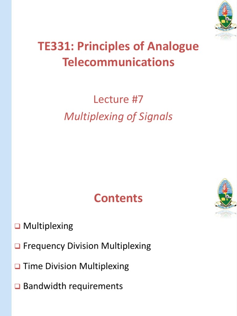 TE331: Principles of Analogue Telecommunications | PDF | Multiplexing ...