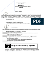 Prepare Cleaning Agents