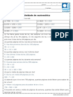 Avaliacao de Matematica 6 Ano - Respostas