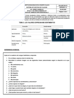 Guia Exploracion #3 Ética 7° 3P - Los Valores Expresan Mis Sentimientos