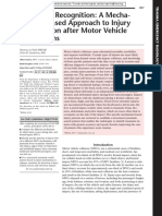 Pattern Recognition: A Mecha-Nism-Based Approach To Injury Detection After Motor Vehicle Collisions