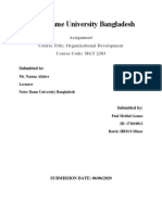 Notre Dame University Bangladesh: Assignment Course Title: Organizational Development Course Code: MGT 2303