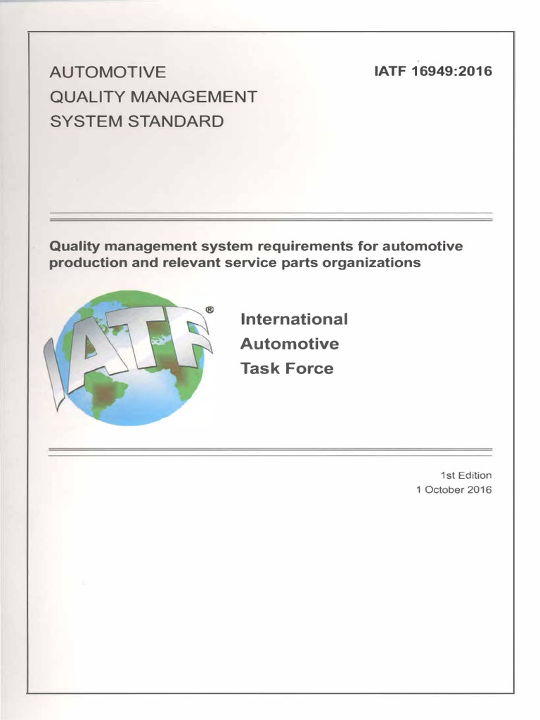 IATF 16949:2016 Automotive Standard | PDF | Technology & Engineering
