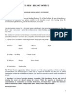 6th Sem Front Office Notes by Mr. Prashant Vijeta March 2020 PDF