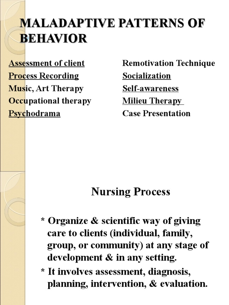 Maladaptive Behavior Assessment Techniques | PDF | Communication ...
