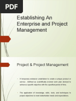 Module 4 - Establishing An Enterprise and Project Management