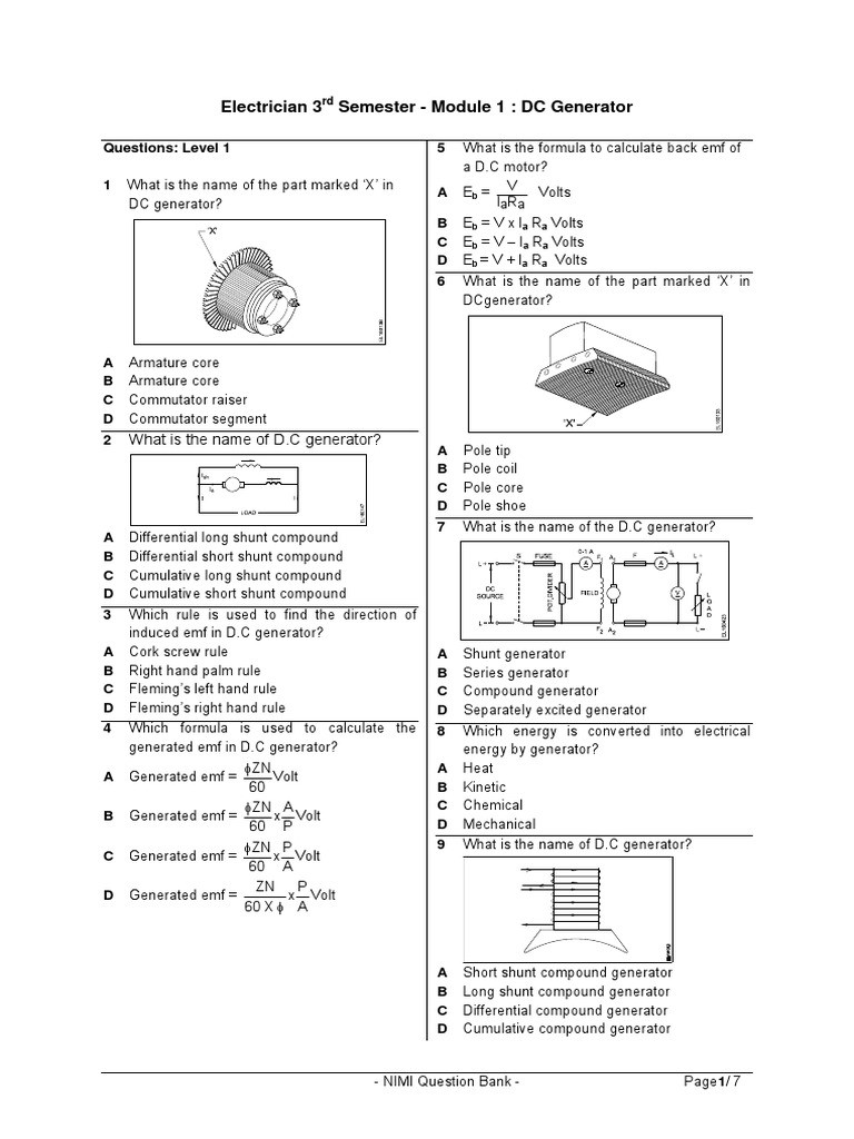 DC Generator: Key Concepts and Questions | PDF | Electric Motor ...