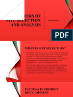 Parameters of Site Selection and Analysis: Edradan, Renhel