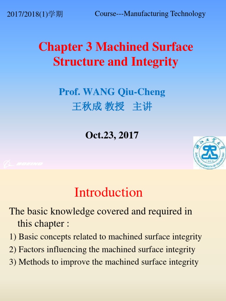 Chp3 Machined Surface Structure and Integrity | PDF | Machining ...