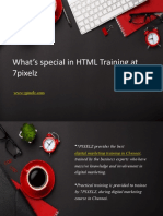 What's Special in HTML Training at 7pixelz