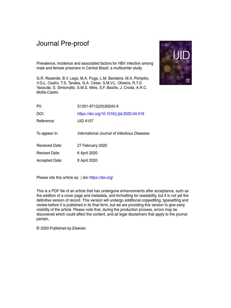 Prevalence Incidence And Associated Factors For Hbv International Jou Hepatitis B Hepatitis C
