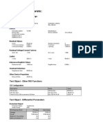 Diff Trip Time Characteristic:: Test Object - Device Settings