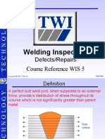 Welding Inspection: Defects/Repairs Course Reference WIS 5