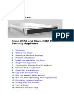 Cisco C380 and Cisco C680 Email Security Appliance: Uick Tart Uide