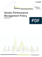 Vendor Performance Management Policy: January 2019
