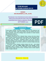 Teori Belajar Dalam Pembelajaran Ipa SD PDF