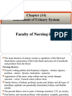Chapter (14) Assessment of Urinary System: Faculty of Nursing-IUG
